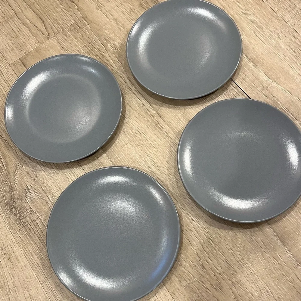 IKEA Slate Gray Salad 8” Plates Set of 4